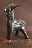 Sculpture goat majolica lviv ussr 1950