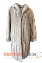 Silver mink fur coat