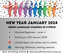 New Year 2024 Greek Language Courses in Cyprus