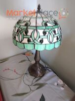 Tiffany style brass lamp