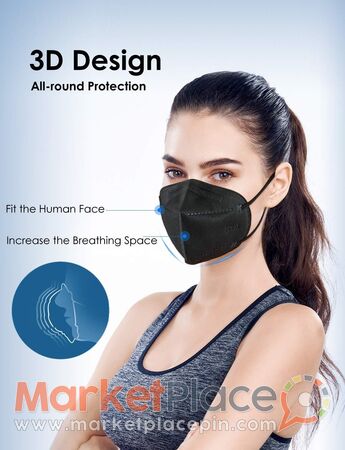 FFP2 Black Protective Face Masks 20 pieces - Latsia, Никосия