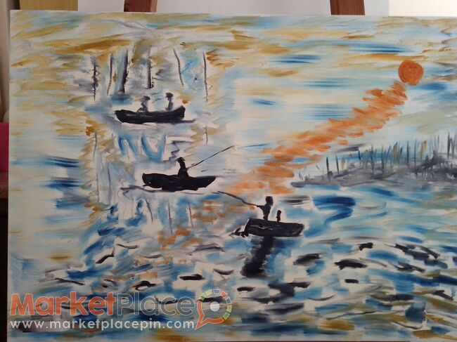 Gallery artist original paint oil on canvas 65x95cm signed by artist - 1.Limassol, Limassol