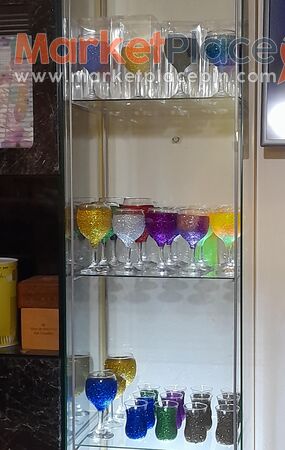 Hand made glitter wine glasses - Larnaca, Ларнака