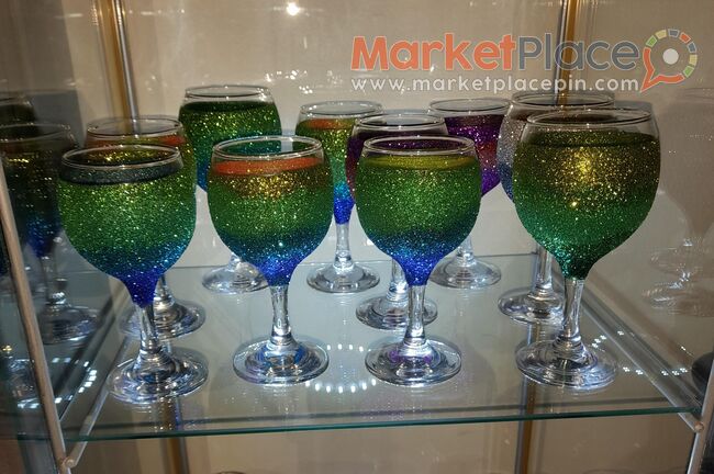 Glitter wine glasses - Larnaca, Ларнака