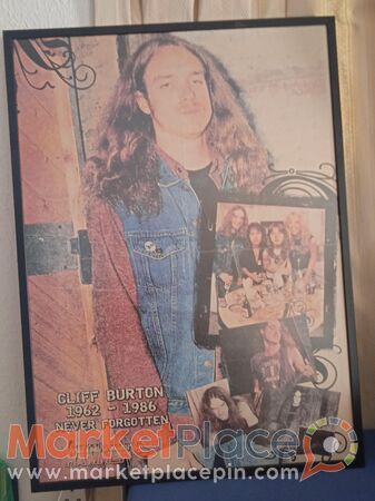 Cliff Burton of heavy metal,print in a frame 80cmX57cm. - 1.Лимассола, Лимассол
