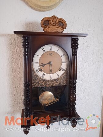 Παλαιό ξύλινο μηχανικό ρολόι τοίχου εκκρεμές. - 1.Λεμεσός, Λεμεσός