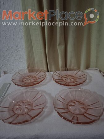 4 παλαιά πιάτακια για κέικ σε ροζ χρώμα. - 1.Лимассола, Лимассол