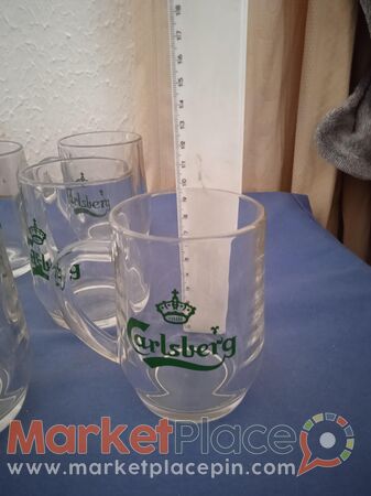 6 συλλεκτικά ποτήρια μπύρας με πράσινο λογότυπο. - 1.Λεμεσός, Λεμεσός