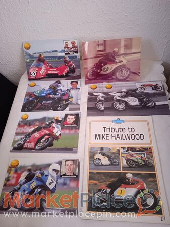 Rare Magazine tribute to Mike Hailwood plus golden Honda post cards . - Mesa Geitonia, Лимассол